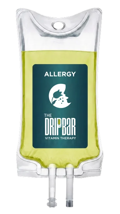 The Allergy IV drip bag at The DRIPBaR Flower Mound