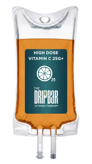 The High-Dose Vitamin C IV drip bag at The DRIPBaR Flower Mound