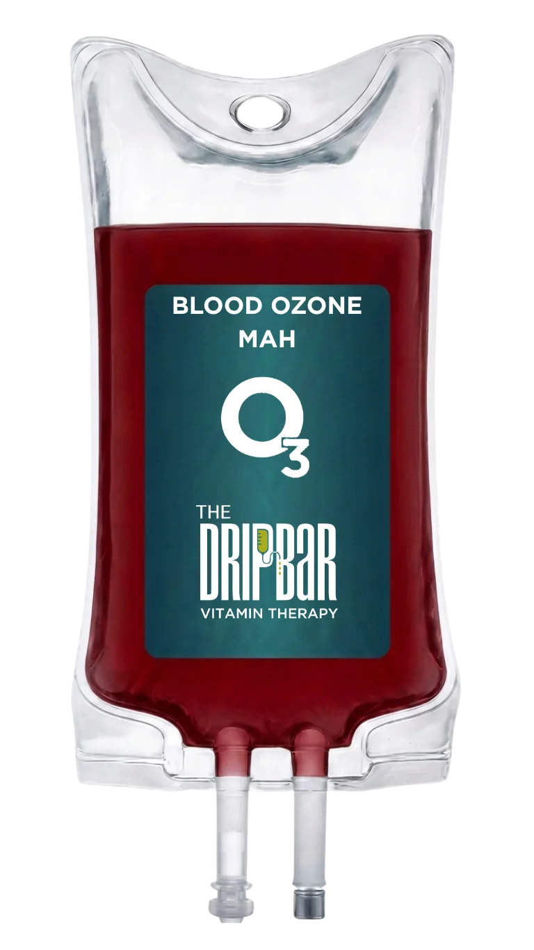 Ozone IV therapy treatment bag at The DRIPBaR Flower Mound