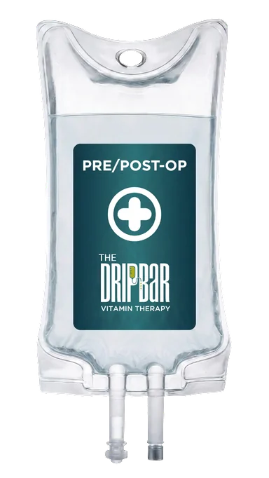 The Pre/Post Op IV drip bag at The DRIPBaR Flower Mound