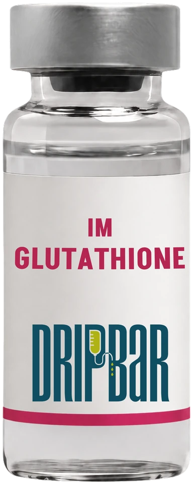 Glutathione vial for the IV push at The DRIPBaR Flower Mound